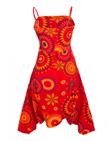 Combi sarouel ethnique 9 en 1 rouge