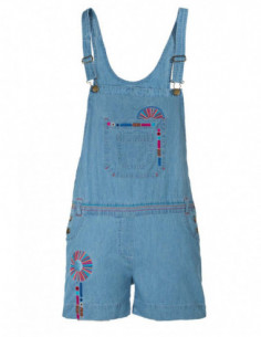 Denim overalls and colorful... 2