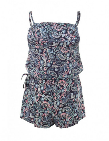 Combishort femme fluide cachemire noire