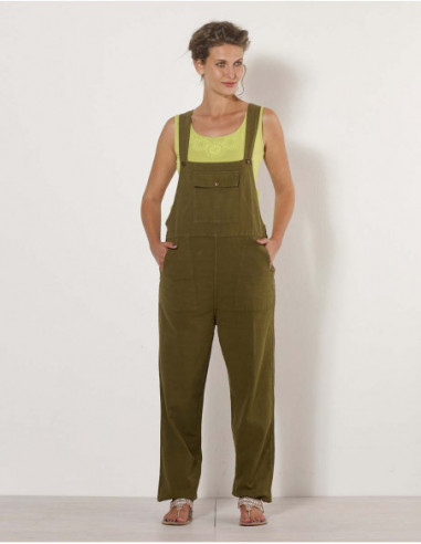 women's dungarees in plain cotton