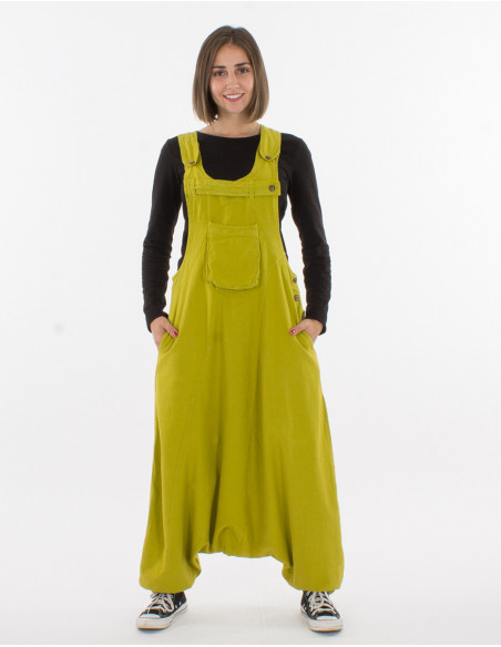 Combi sarouel femme ethnique coton anis