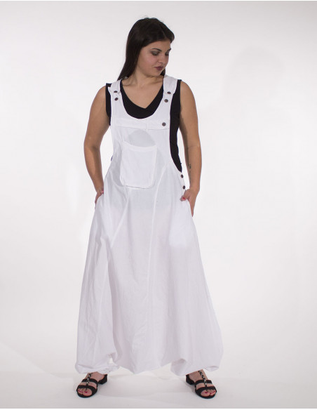 Combi sarouel coton blanche