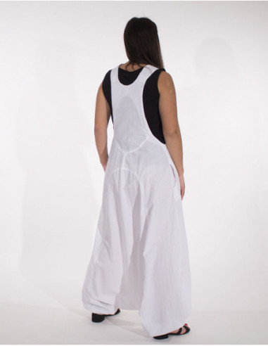 Combi sarouel ethnique coton blanche