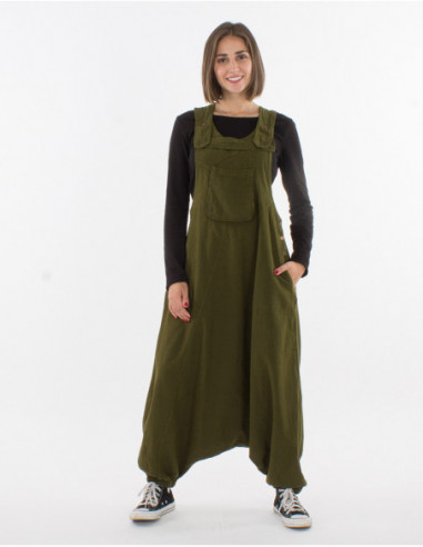 Combi sarouel coton kaki