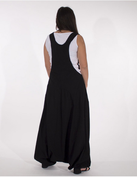 Combi sarouel ethnique coton noire