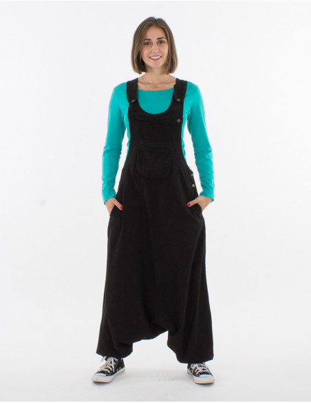 Combi sarouel baba cool coton noire