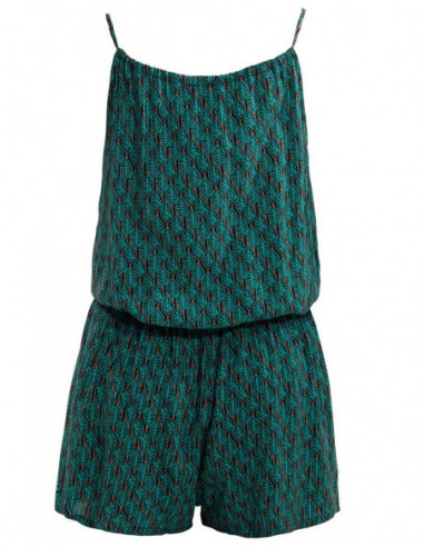 Combi short vert et noir fluide et léger pour femme