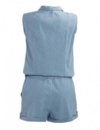 Combishort femme chemisier en jean