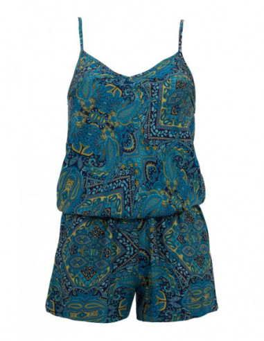 Combi-short ethnique coloré à bretelles