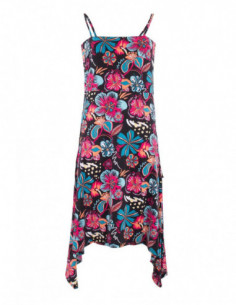 Combi sarouel fleurie turquoise ethnique 2