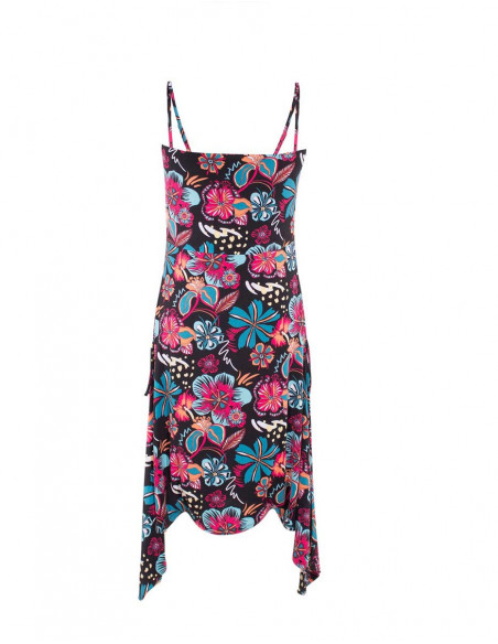 Combi sarouel 9 en 1 fleurie noire ethnique