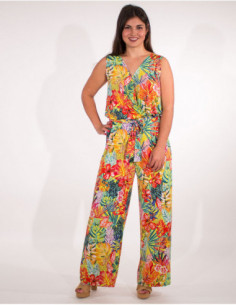 Combi pantalon tropical pour femme ethnique 2