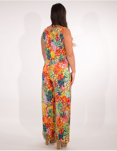 Combi wrap trousers w/ elasticated waist