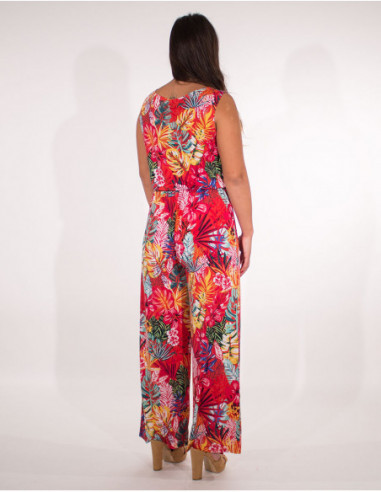 Combi pantalon femme polyester cintrée et originale