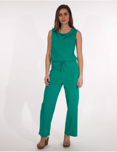 Combi-pantalon pour femme couleur turquoise