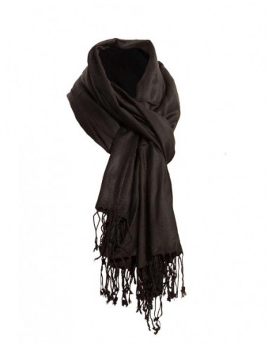 Carré Viscose Uni avec Franges