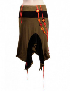 Jupe asymétrique à pans baba cool originale 2