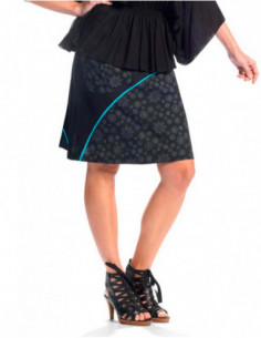 Jupe courte ethnique baba cool en coton