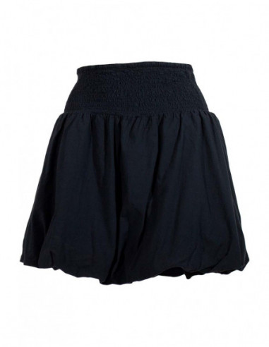 jupe courte coton noire forme boule chic