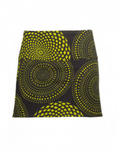 mini jupe coton bicolore ethnique 2