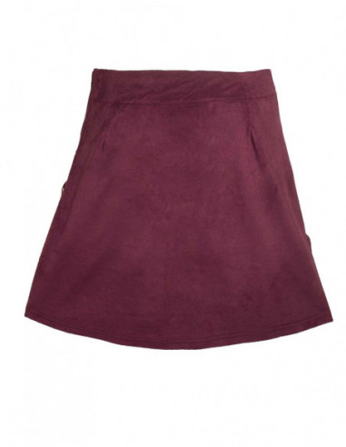 Jupe courte femme peau de pêche prune