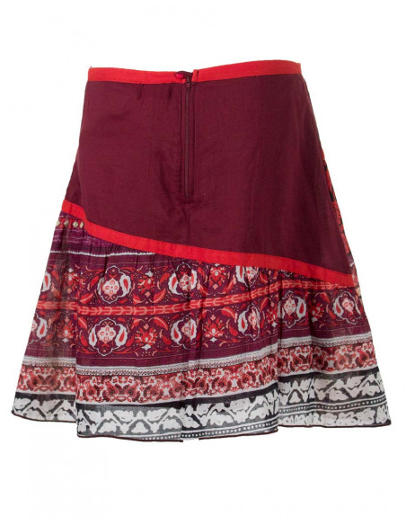 Cotton voile skirt lining and indi print