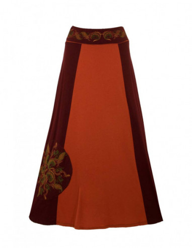 jupe longue bicolore imprimé celtique chic