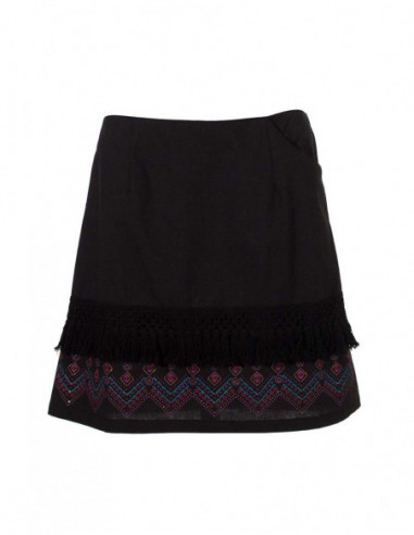 jupe courte coton ethnique 