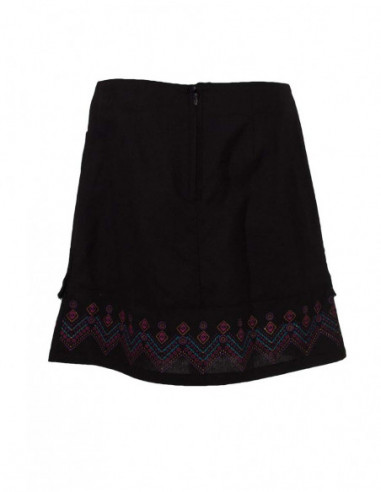 jupe noire ethnique avec franges