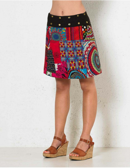 jupe tendance réversible coton