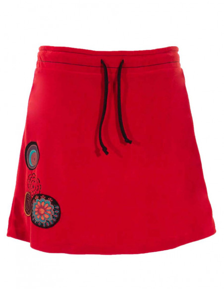 Jupe courte velours ras au toucher doux