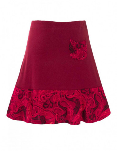 Jupe mi longue maille féminine
