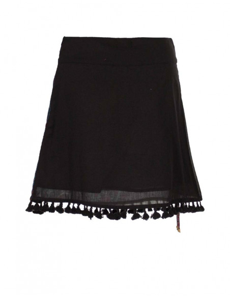 jupe courte pompon patch