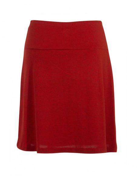 Mid-length skirt in colorful knit