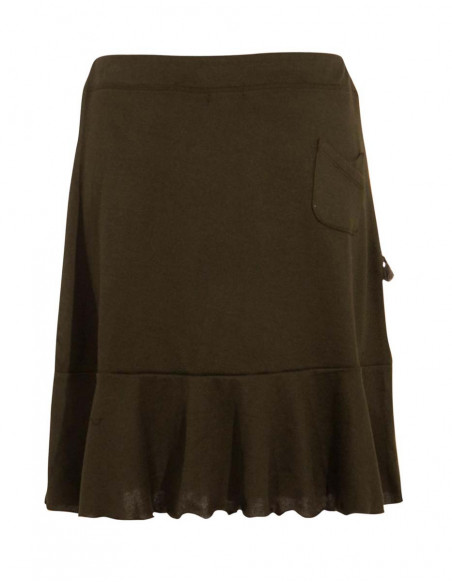 Warm mid-length boho chic look skirt