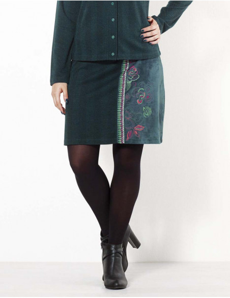 jupe mi longue maille vintage