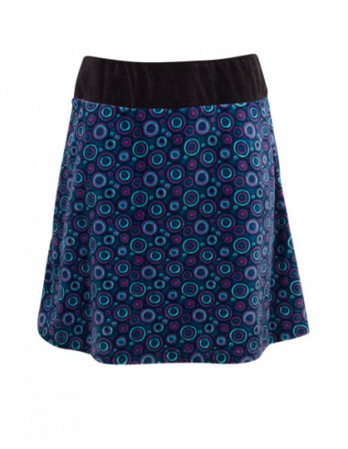 Jupe bleue aux motifs tendances chaude pour l'hiver