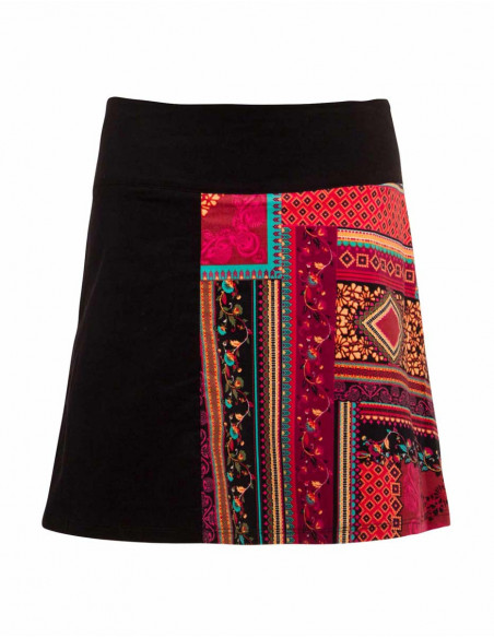 Colorful and baroque velvet skirt