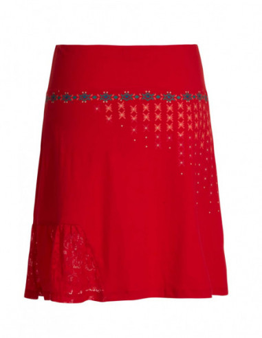 jupe rouge courte chic