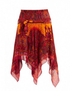 Jupe rouge bordeaux bohème 2