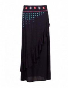 Graphic embroidered long skirt 2