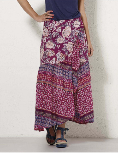 Long vintage wrap skirt