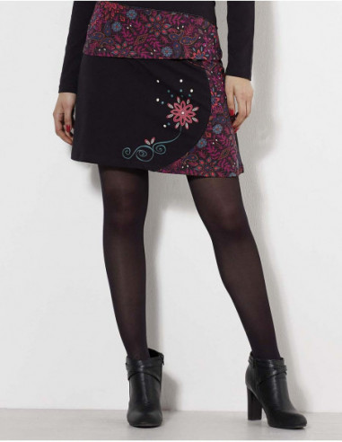 Jupe courte noire et color e