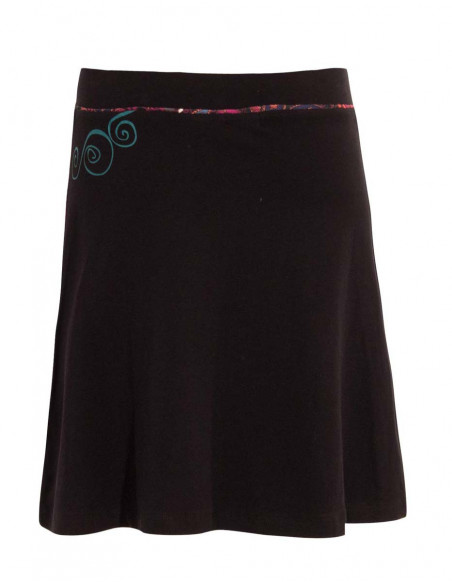 Black and colorful short skirt