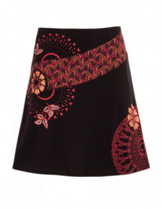 Black skirt with coral and... 2