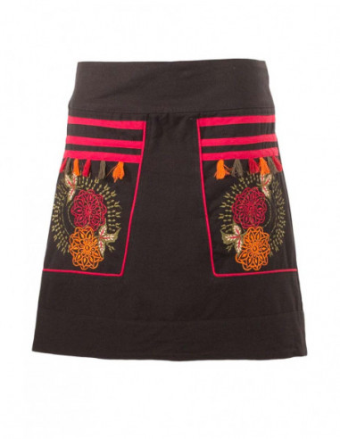 Embroidered Babacool mid-length skirt
