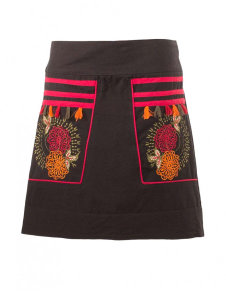 Embroidered Babacool mid-length skirt