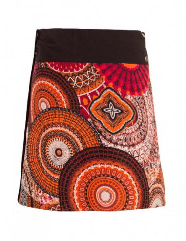 Red and black reversible hippie skirt