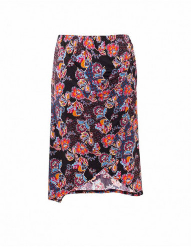 jupe portefeuille imprimée bleu hippie