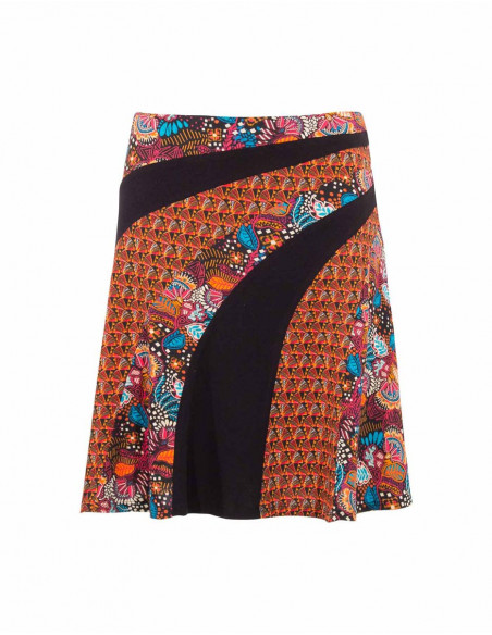 Colorful ethnic mid-length skirt